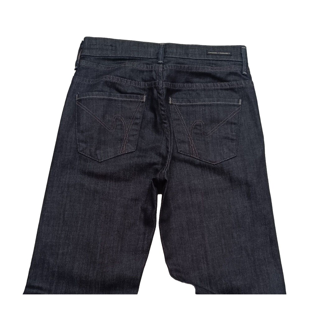 Citizens of Humanity Hutton Medium Rise Wide Leg Jeans Women's Sz 25 Dark Blue - Picture 4 of 8